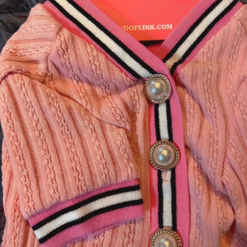 Preppy Cardigan by Wooflink - PINK SIZE 3 - Picture 3 of 9